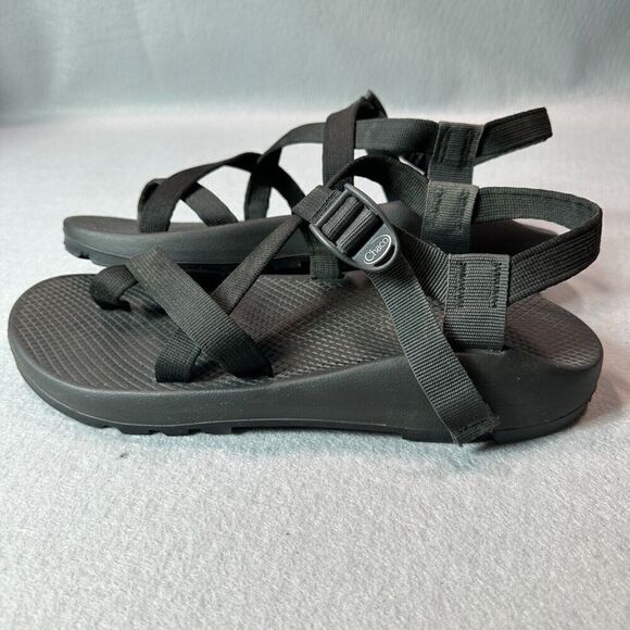 Chaco Sandals Mens 12 Z2 Classic Black Toe Loop Walking Hiking Ankle Strap - Picture 4 of 8